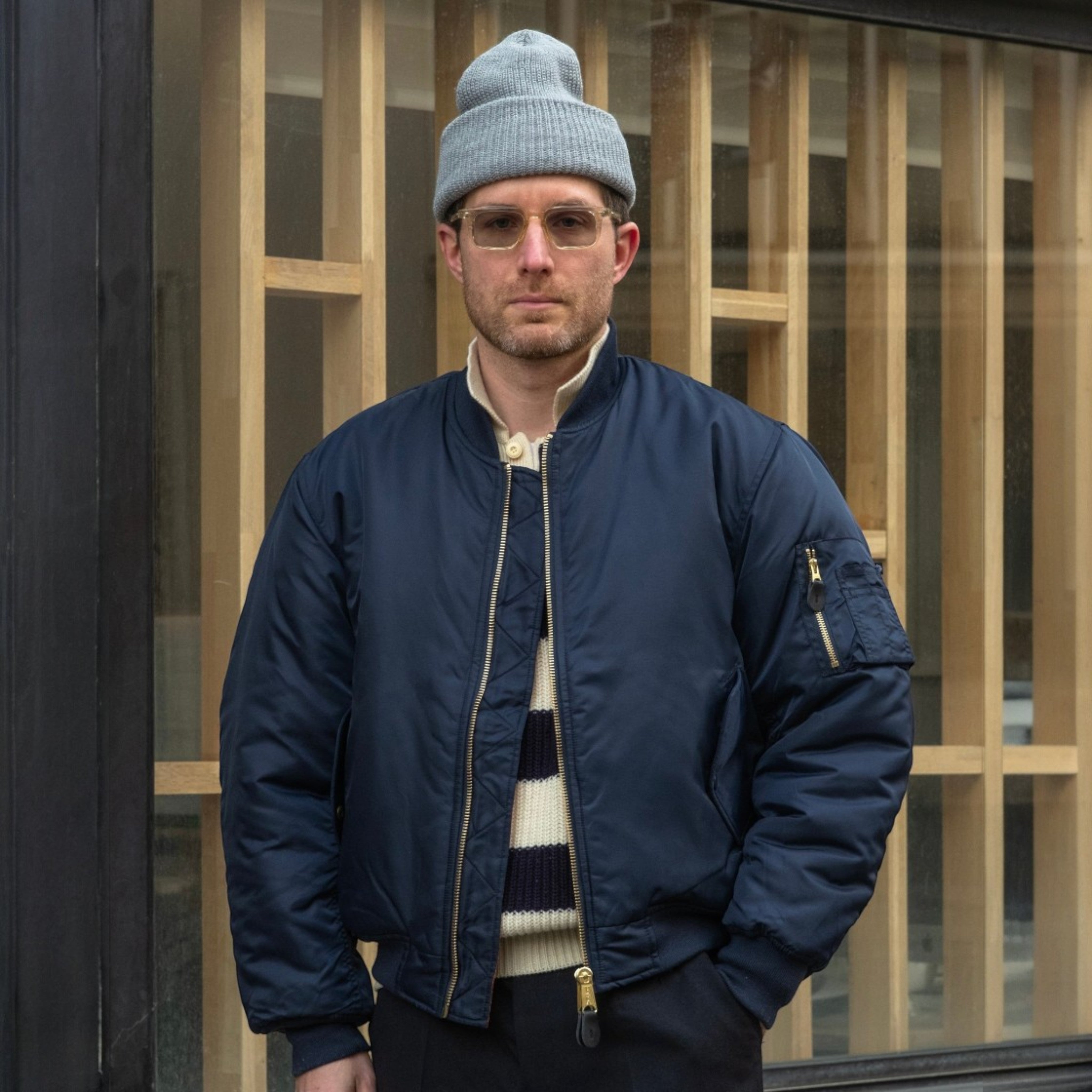 MA1 flight bomber jacket USA 短丈 IDEALジップ USA BOMBER MA-1 - NAVY — Universal Surplus