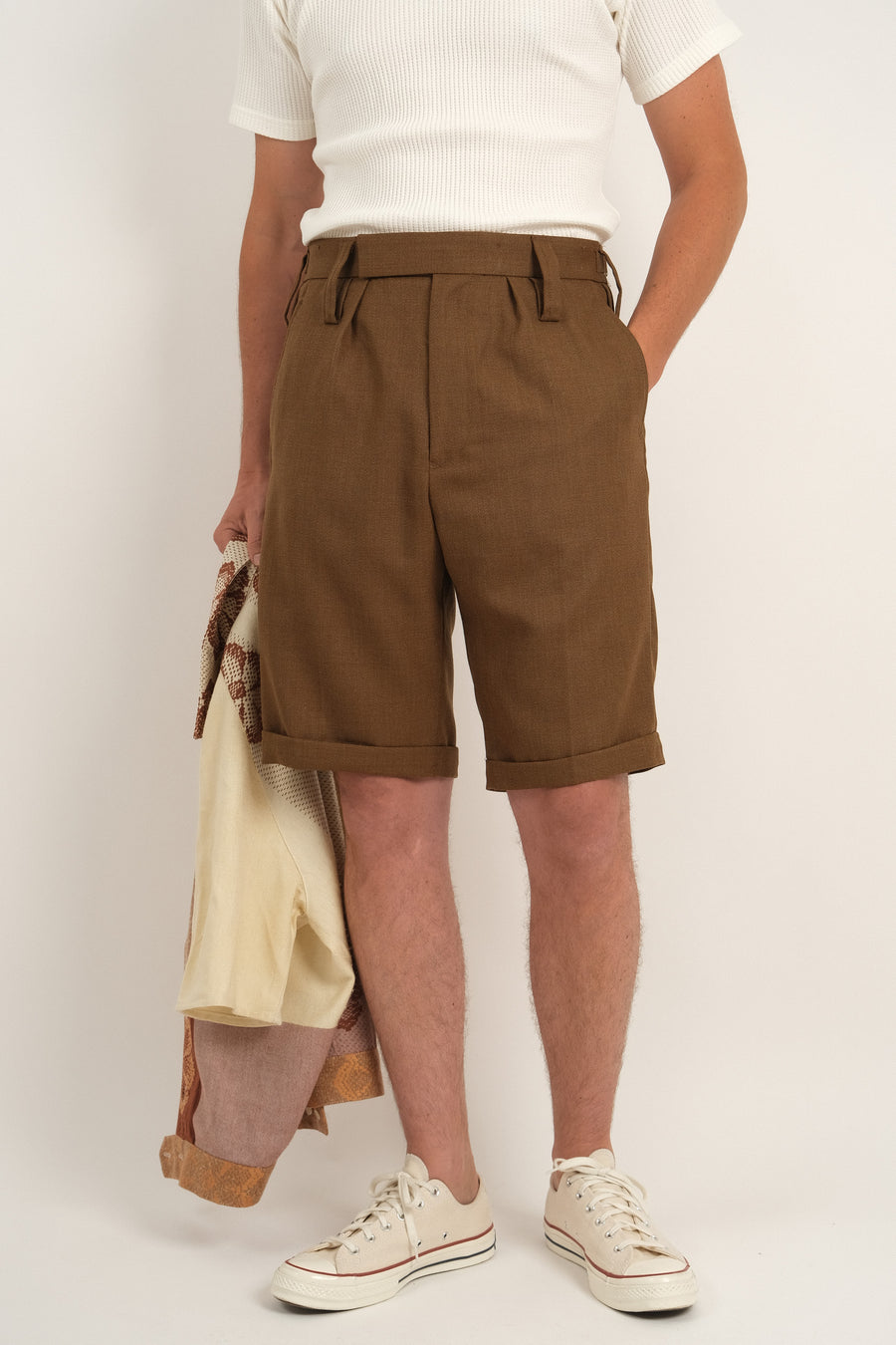 BROWN RAF TAILOR SHORT