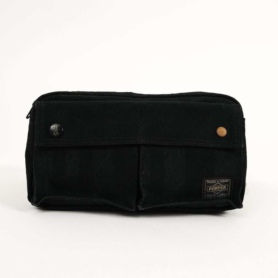 PORTER 10th ANNIVERSARY SMOCKED CANVAS WAISTBAG #38