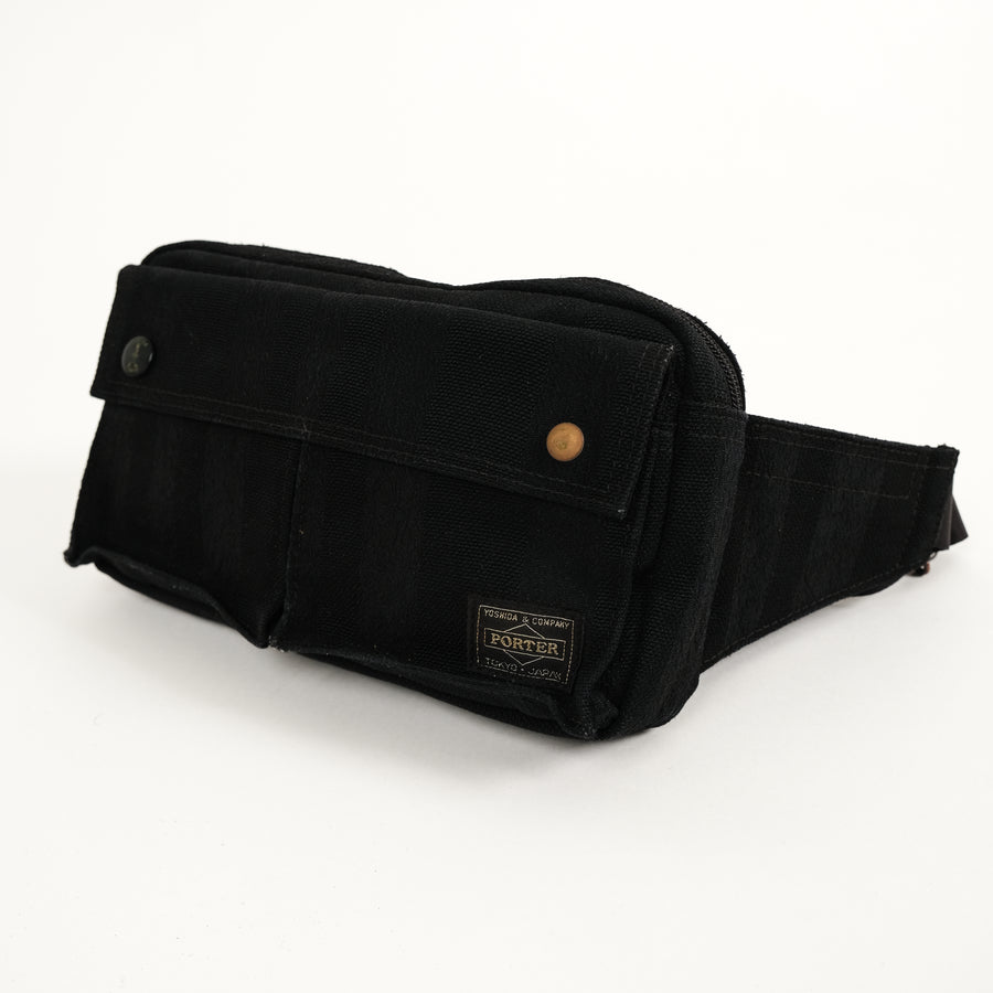 PORTER 10th ANNIVERSARY SMOCKED CANVAS WAISTBAG #38