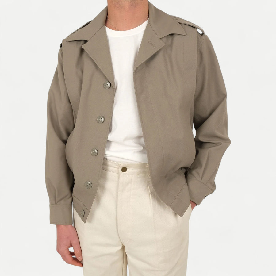 FRENCH GREIGE BOMBER JACKET
