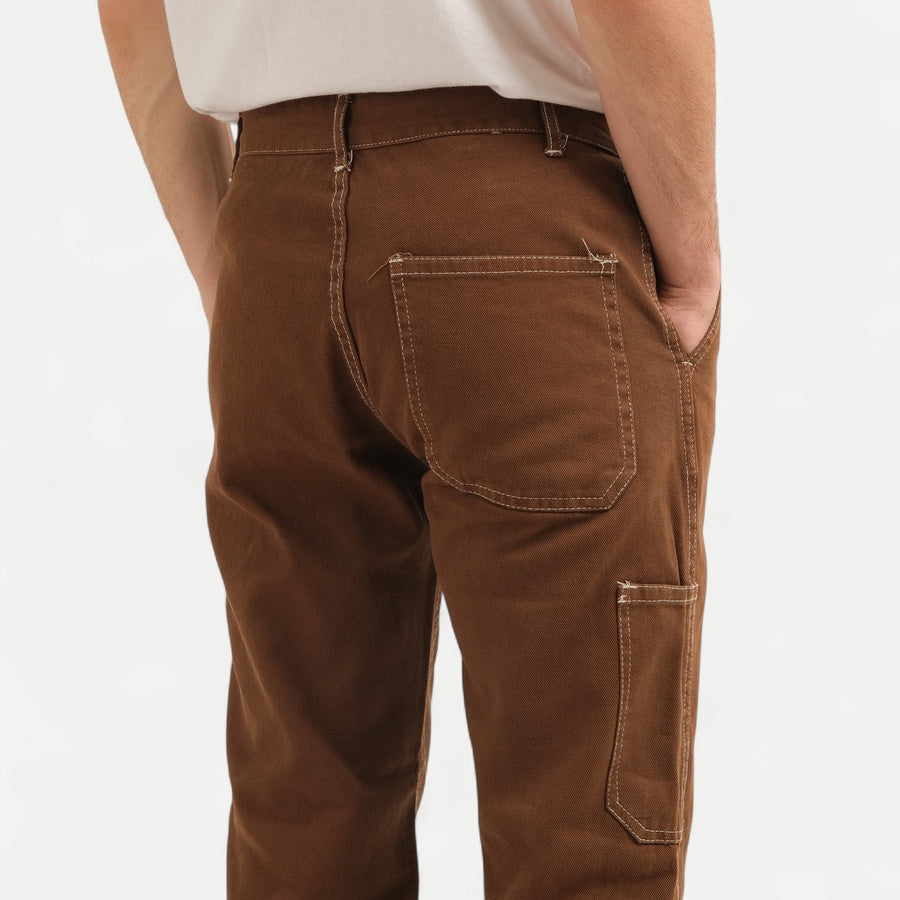 CANVAS WORK PANTS - BROWN