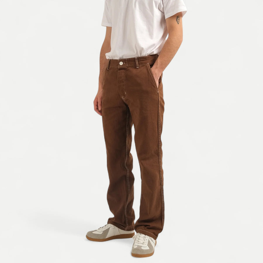 CANVAS WORK PANTS - BROWN
