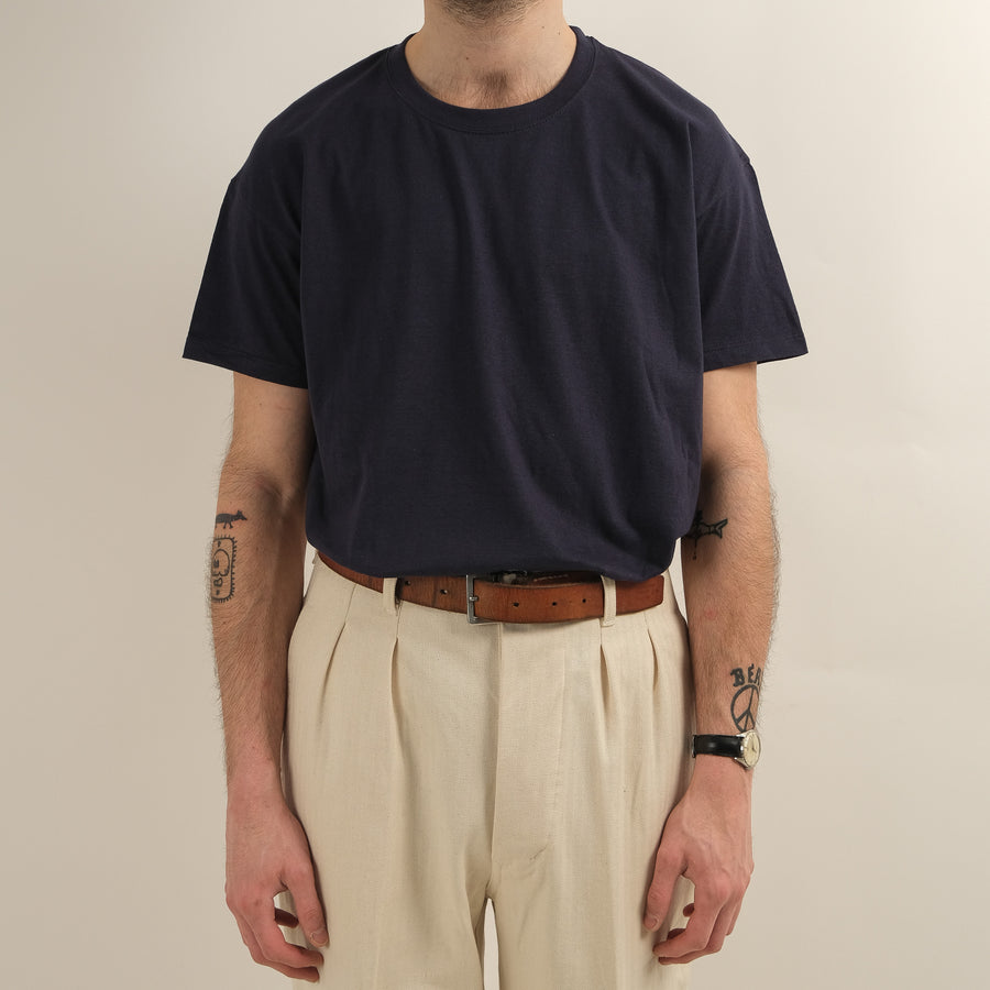 HEAVY WEIGHT FRENCH NAVY TEE
