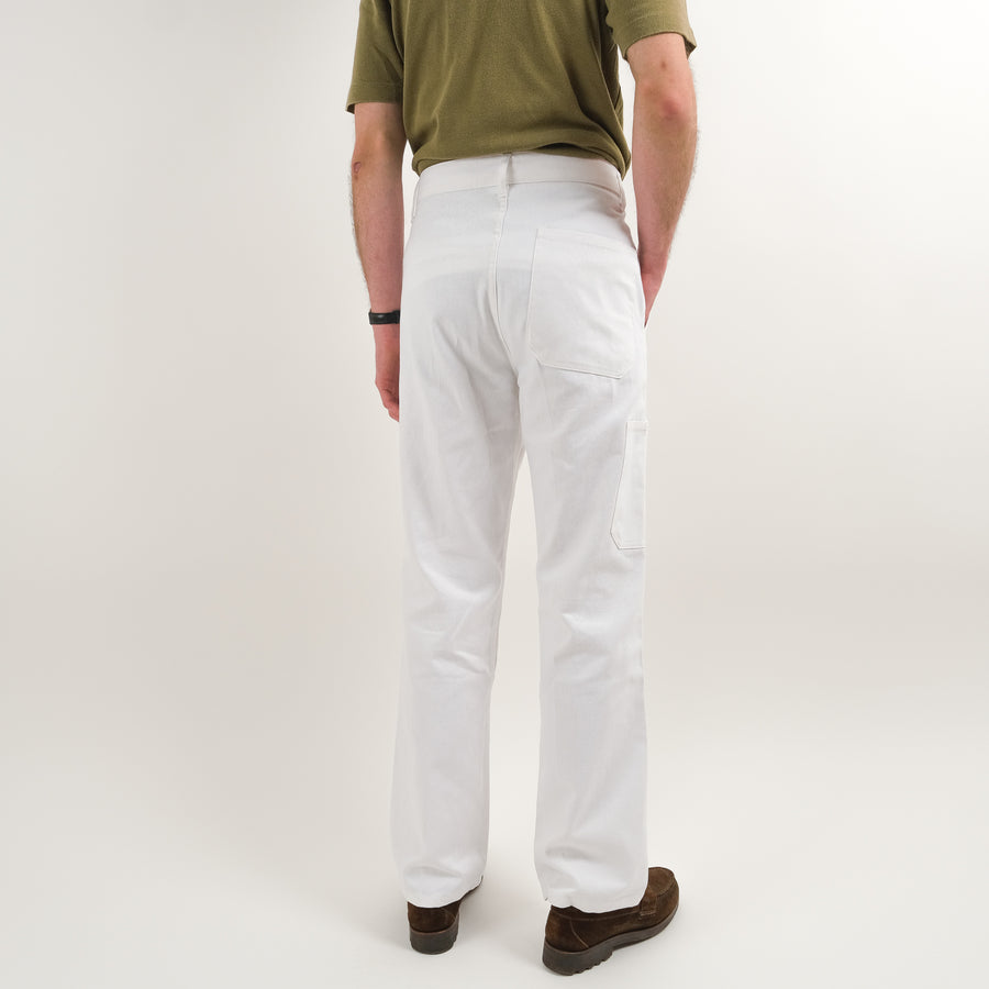 FRENCH WHITE ARMY WORK PANTS