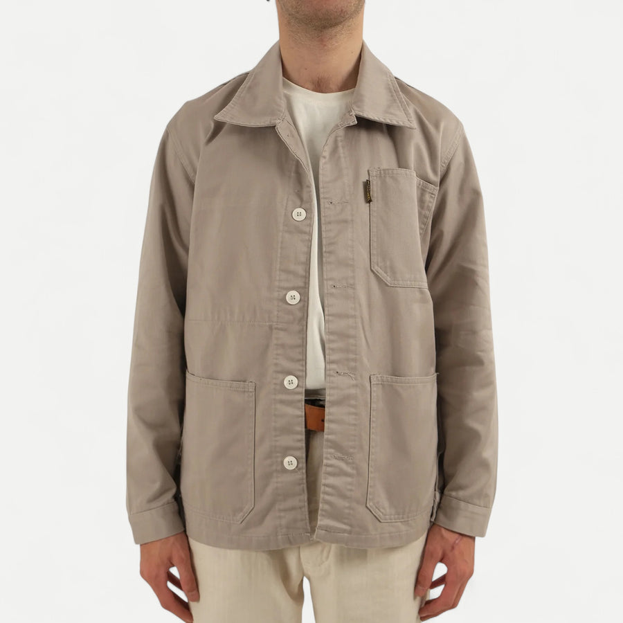 FRENCH GREIGE STRIPED WORK JACKET