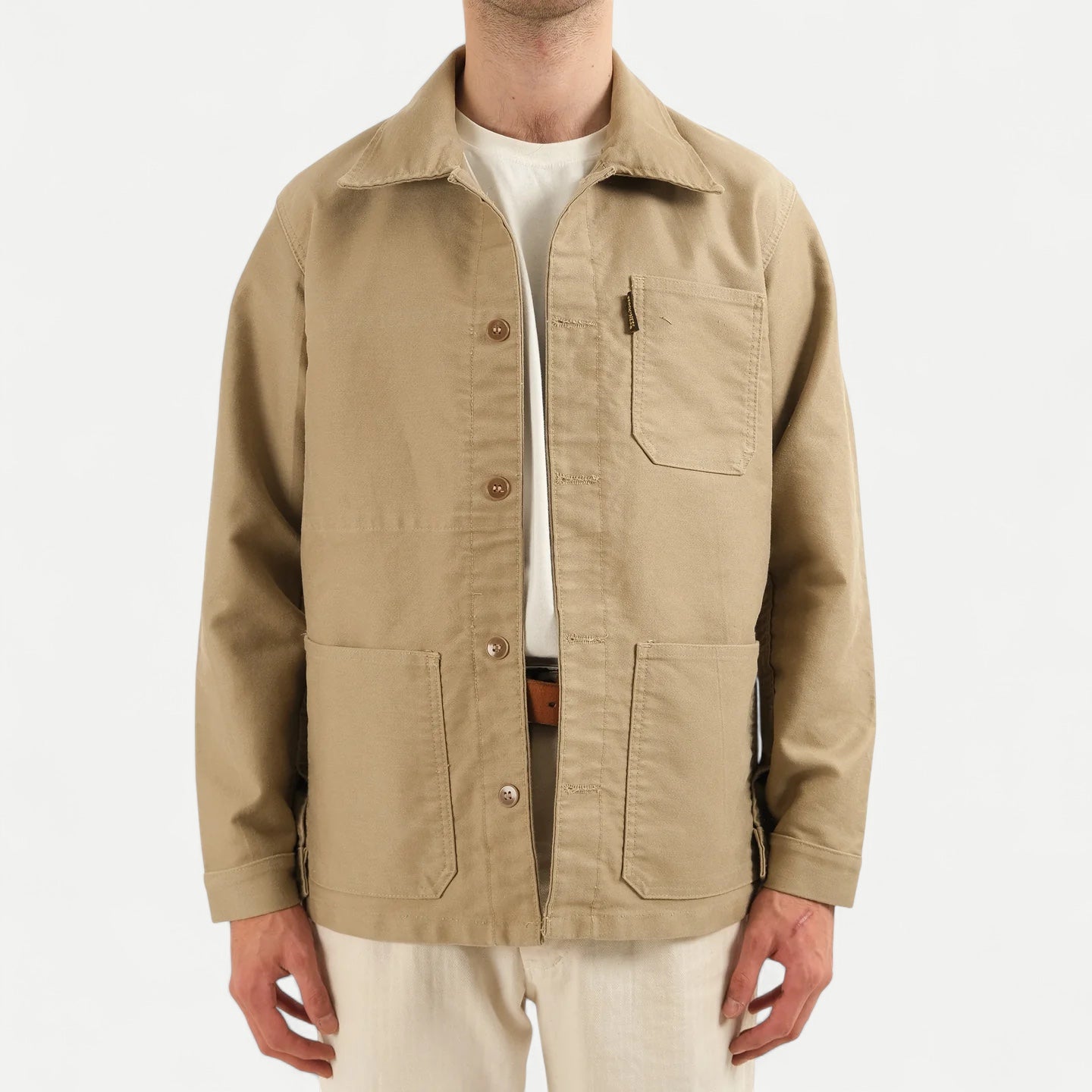 ジャケット・アウター 1970s moleskine french work jacket FRENCH BEIGE MOLESKINE WORK JACKET — Universal Surplus