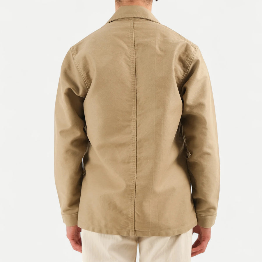 FRENCH BEIGE MOLESKINE WORK JACKET