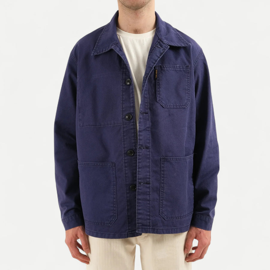FRENCH FADED BLUE MOLESKINE WORK JACKET
