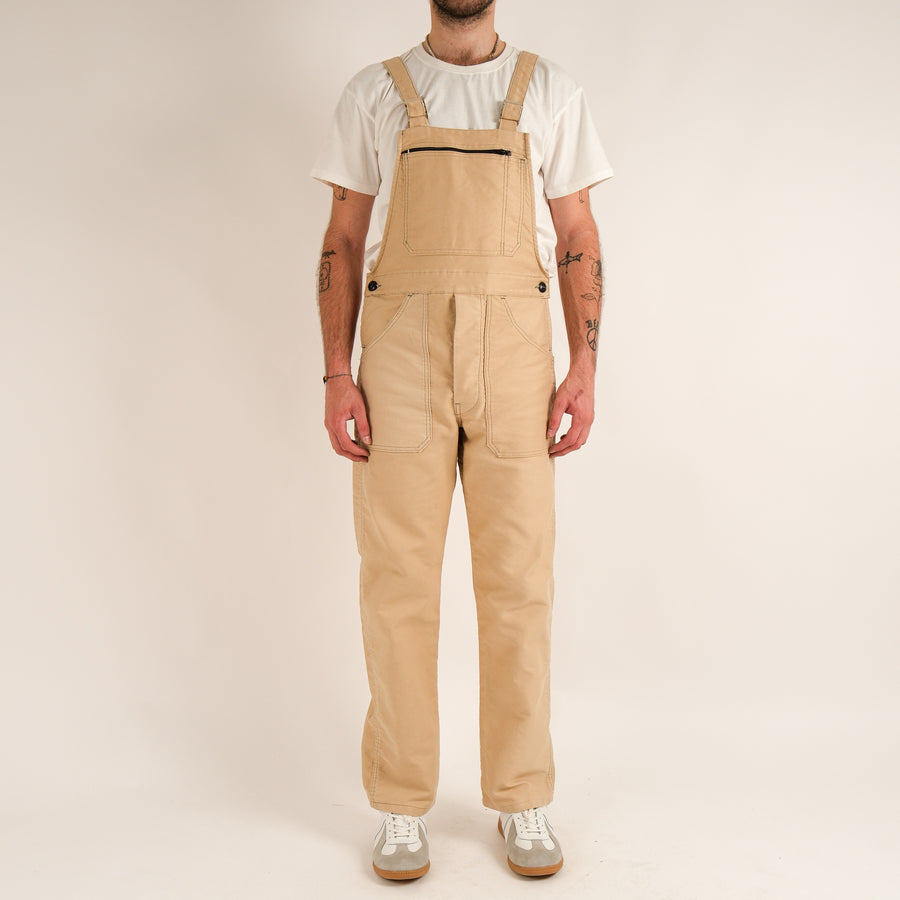 FRENCH BEIGE MOLESKINE  WORK OVERALLS