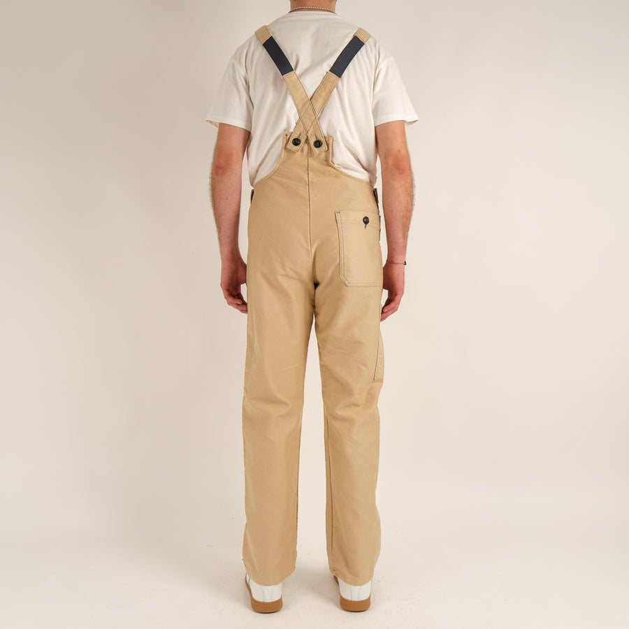 FRENCH BEIGE MOLESKINE  WORK OVERALLS