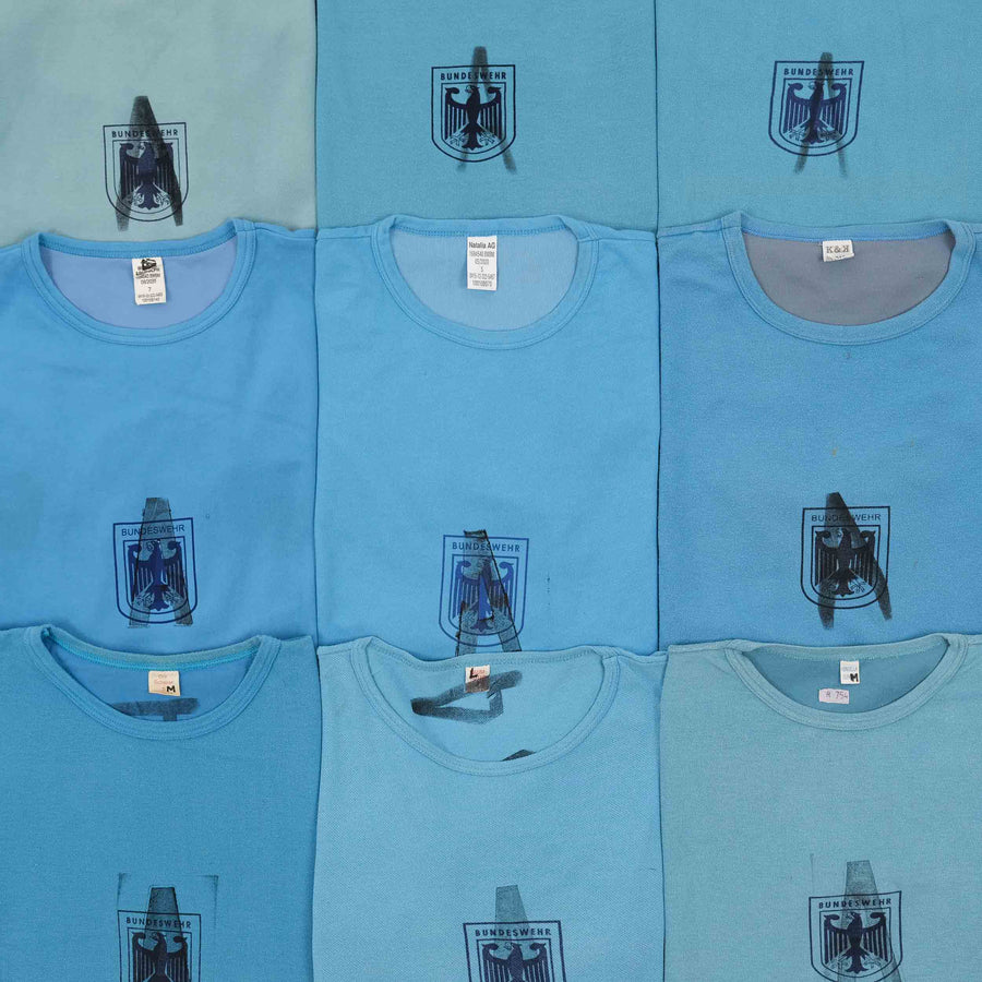 T-Shirt Blu Esercito Tedesco Bundeswehr - Cotone Con Aquila - Taglie M-XXL - Vintage - Foto 4