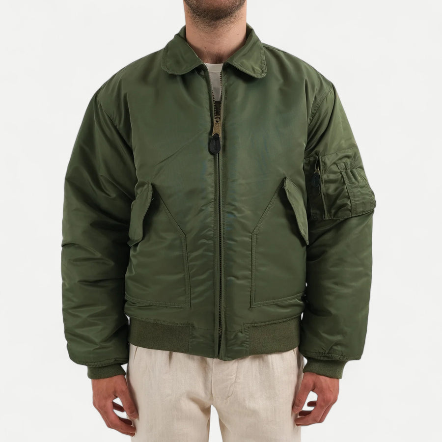 GREEN CWU BOMBER JACKET