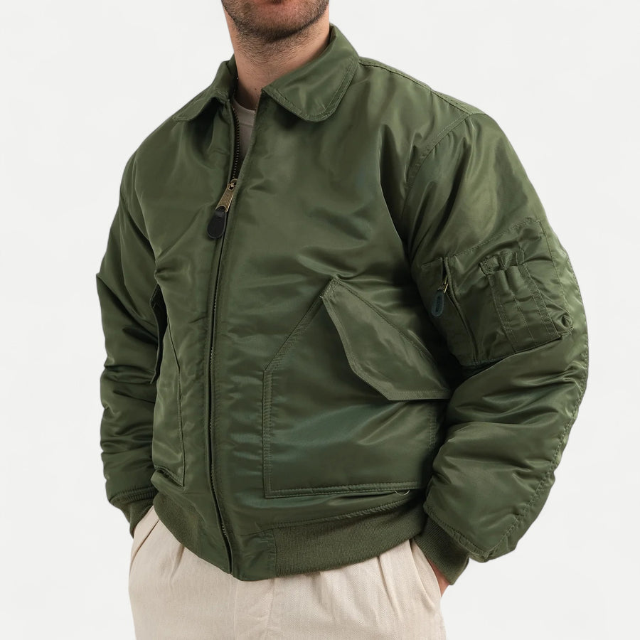 GREEN CWU BOMBER JACKET