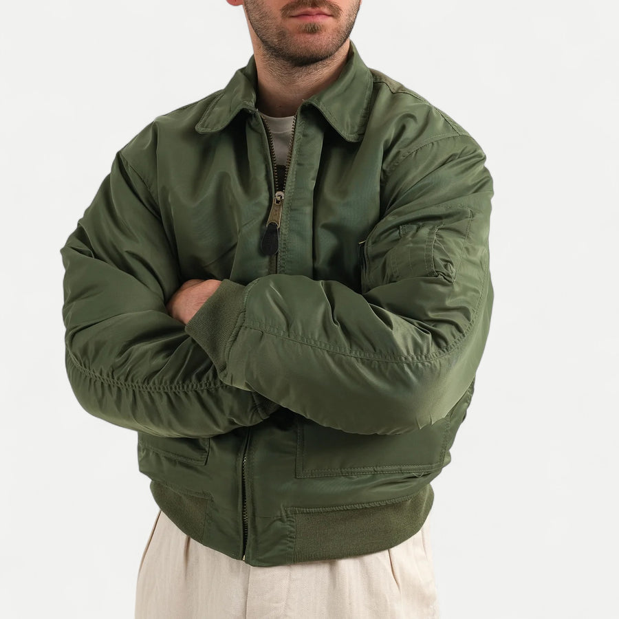 GREEN CWU BOMBER JACKET