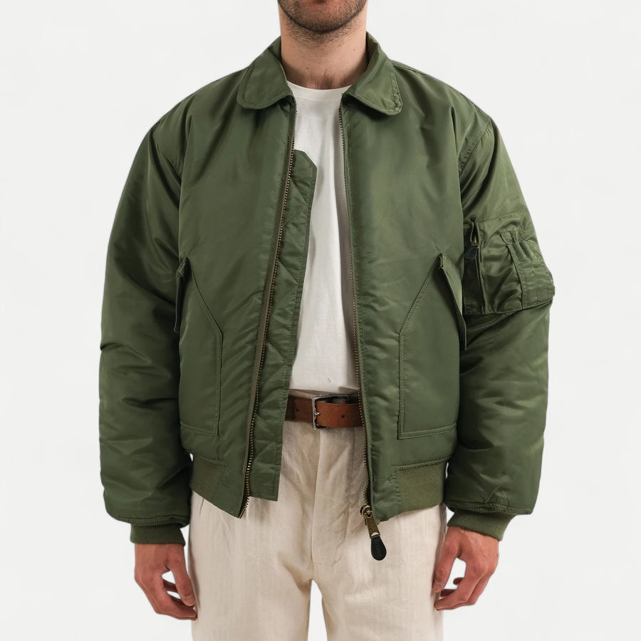 GREEN CWU BOMBER JACKET