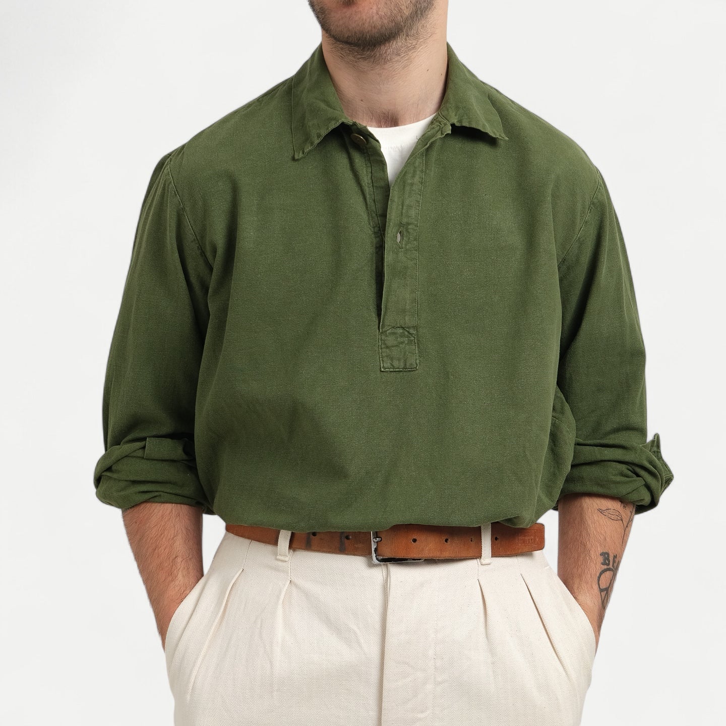 SWEDISH ARMY GREEN POLO SHIRT — Universal Surplus