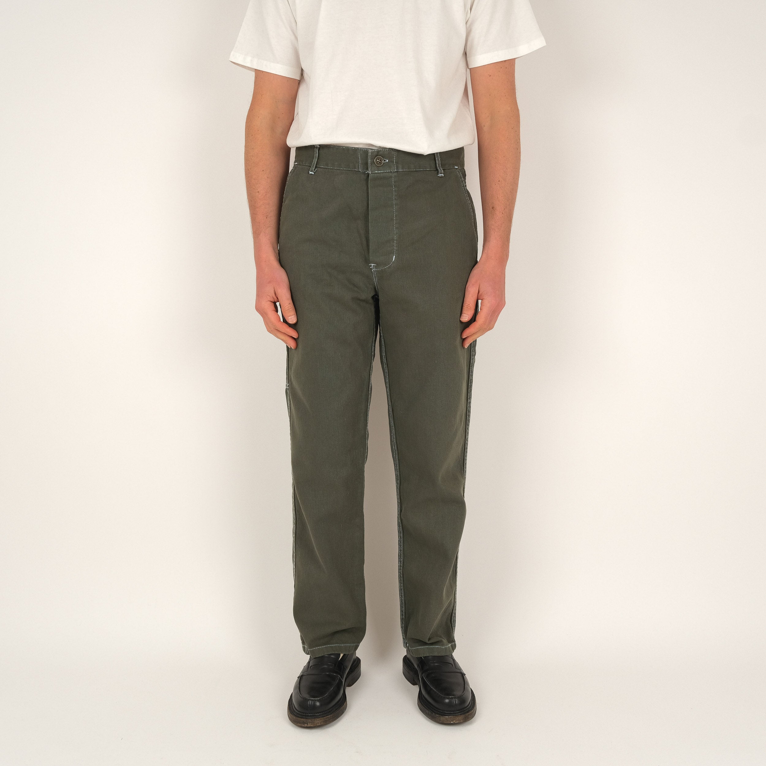 CANVAS WORK PANTS - OLIVE | Universal Surplus best vintage