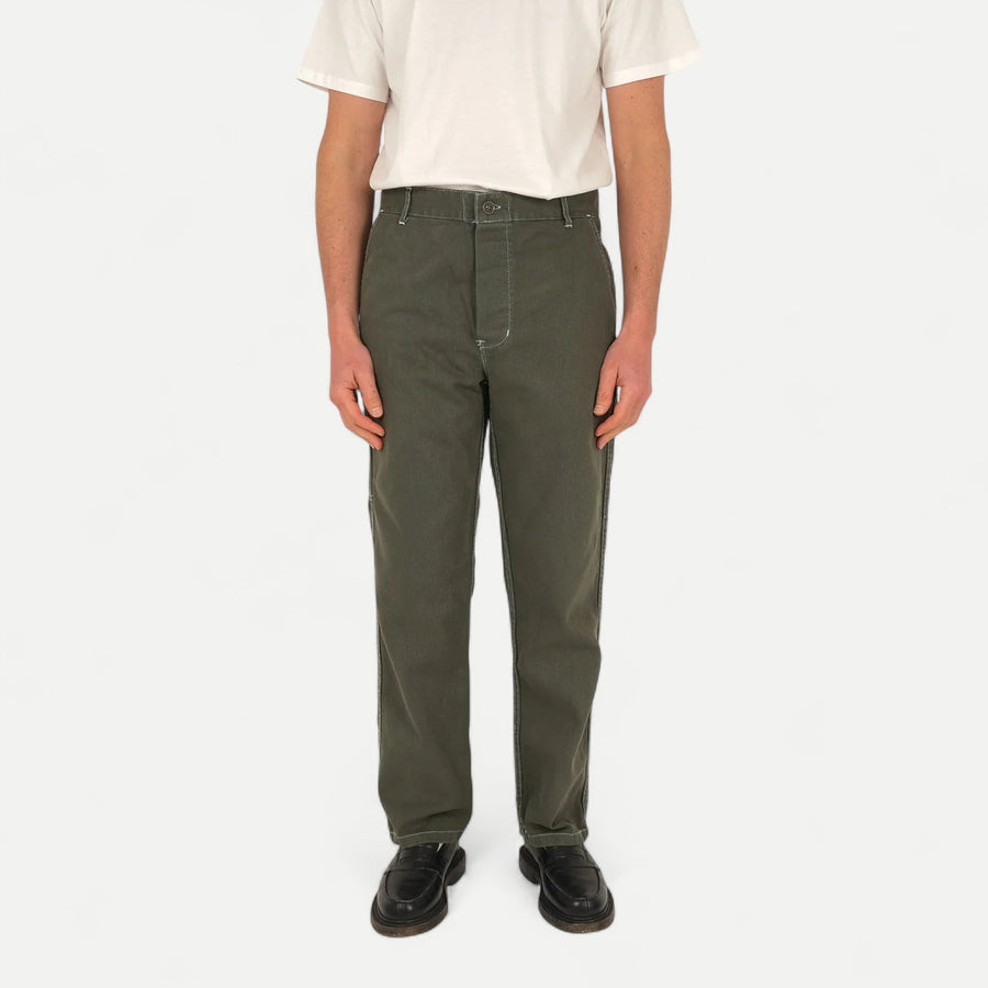CANVAS WORK PANTS - OLIVE