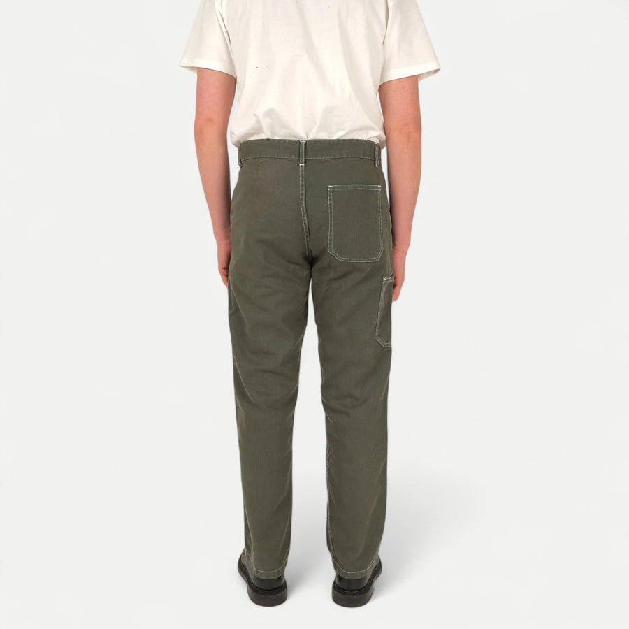 CANVAS WORK PANTS - OLIVE