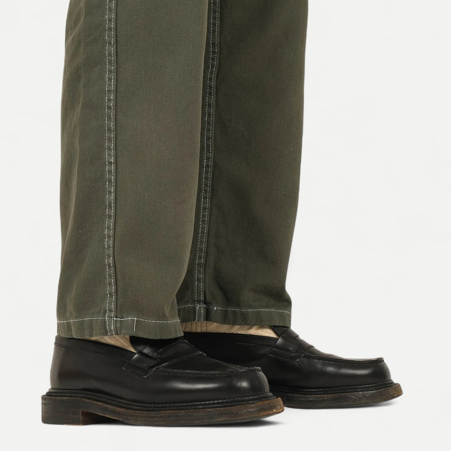 CANVAS WORK PANTS - OLIVE