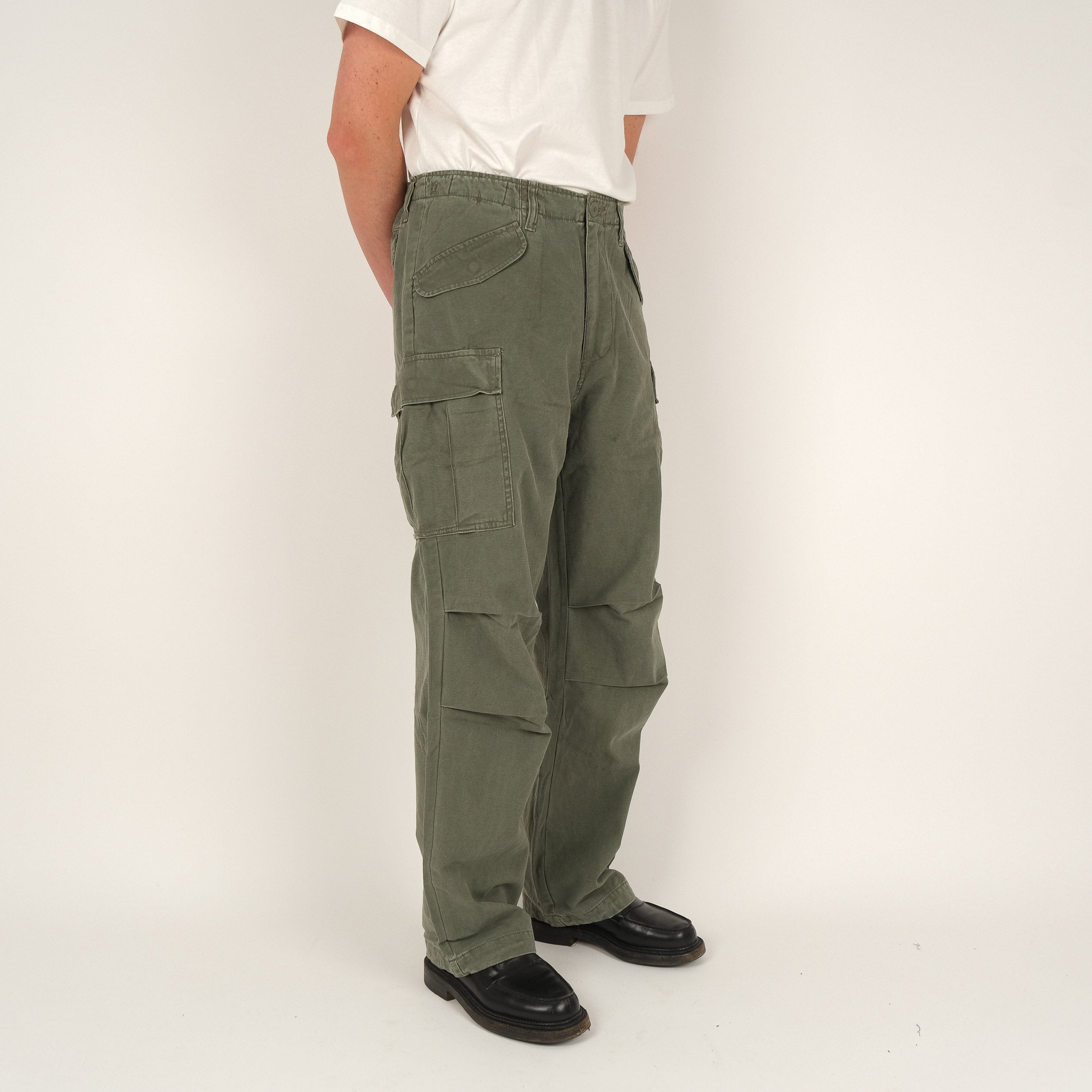 M65 Cargo Pants in Italian Cotton – Dark Navy - Uncle Otis