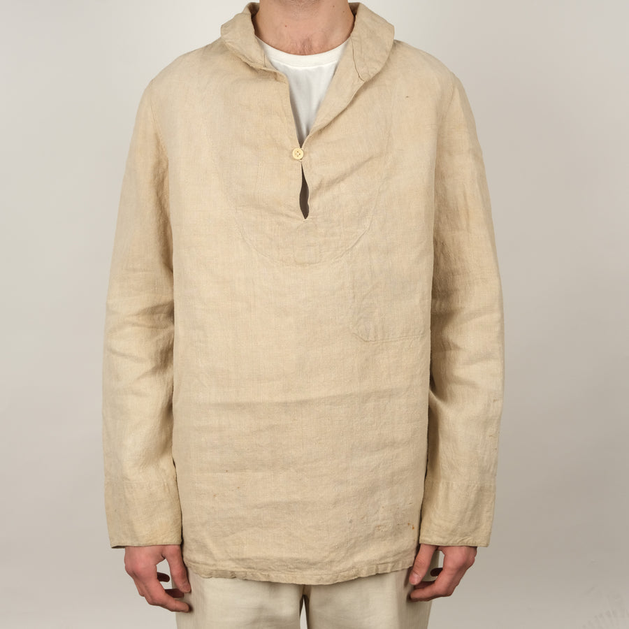 1930'S FRENCH NAVY LINEN SMOCK