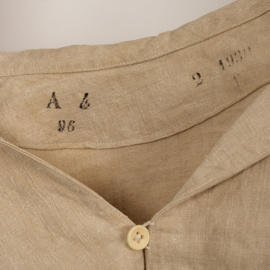 1930'S FRENCH NAVY LINEN SMOCK