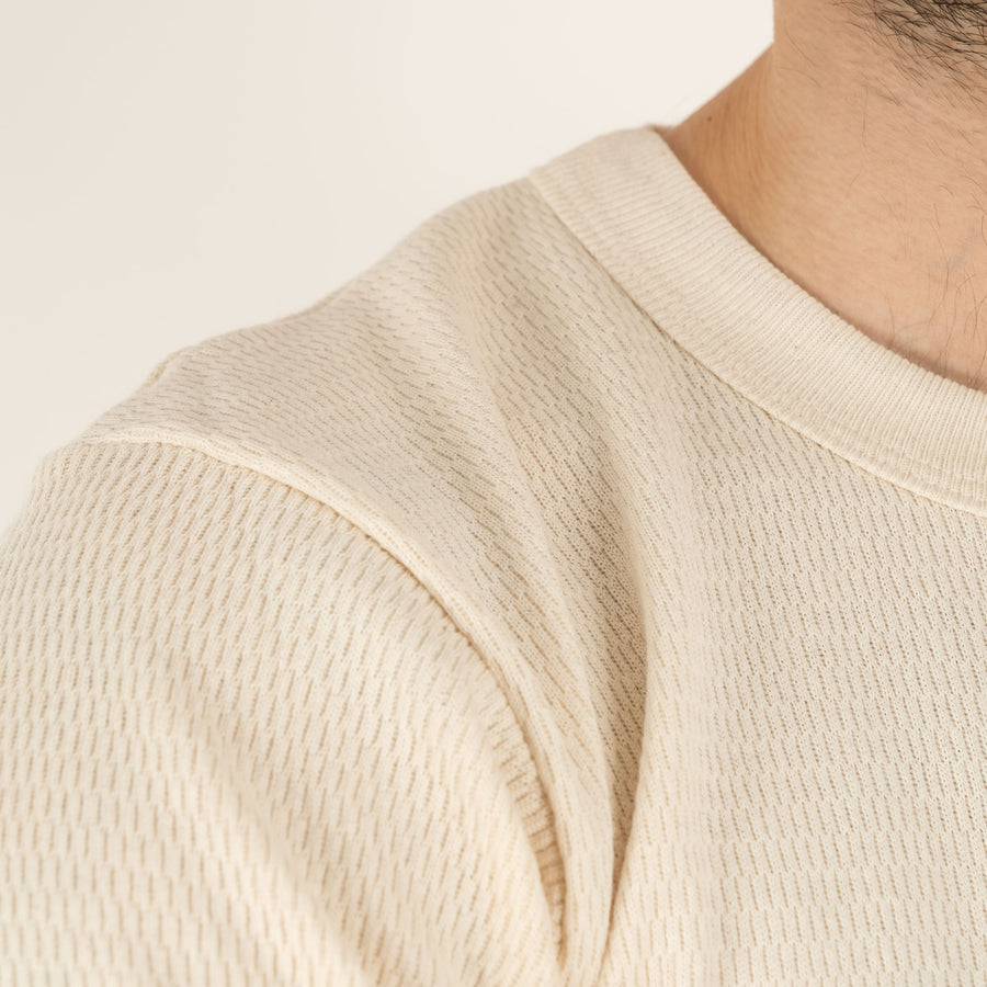 THERMAL WAFFLE KNIT TEE