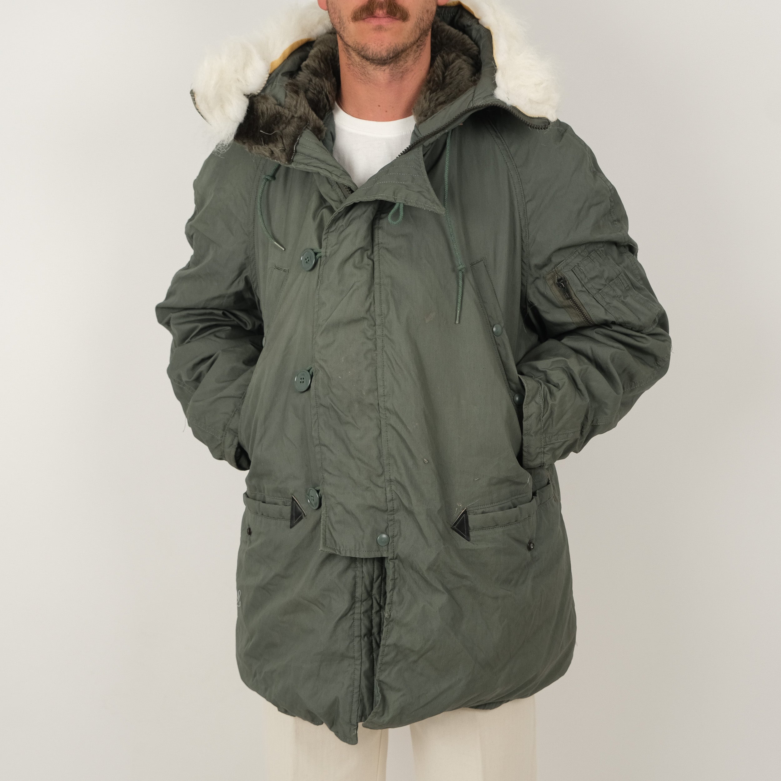 Oldjoe fur trim hooded jacket n-3b 38 - www.fm-law.co.uk