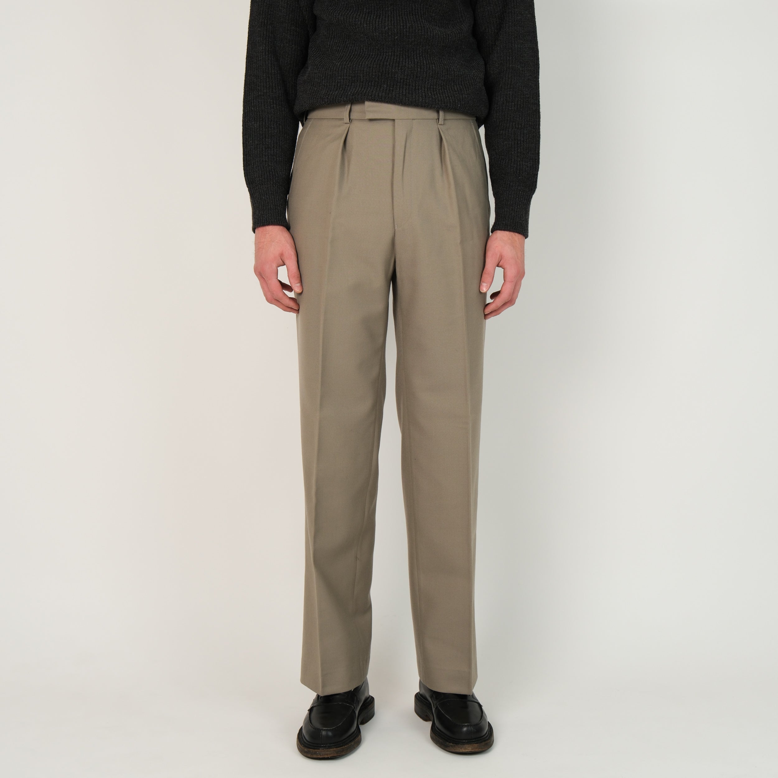 Modern beige french tailor pants