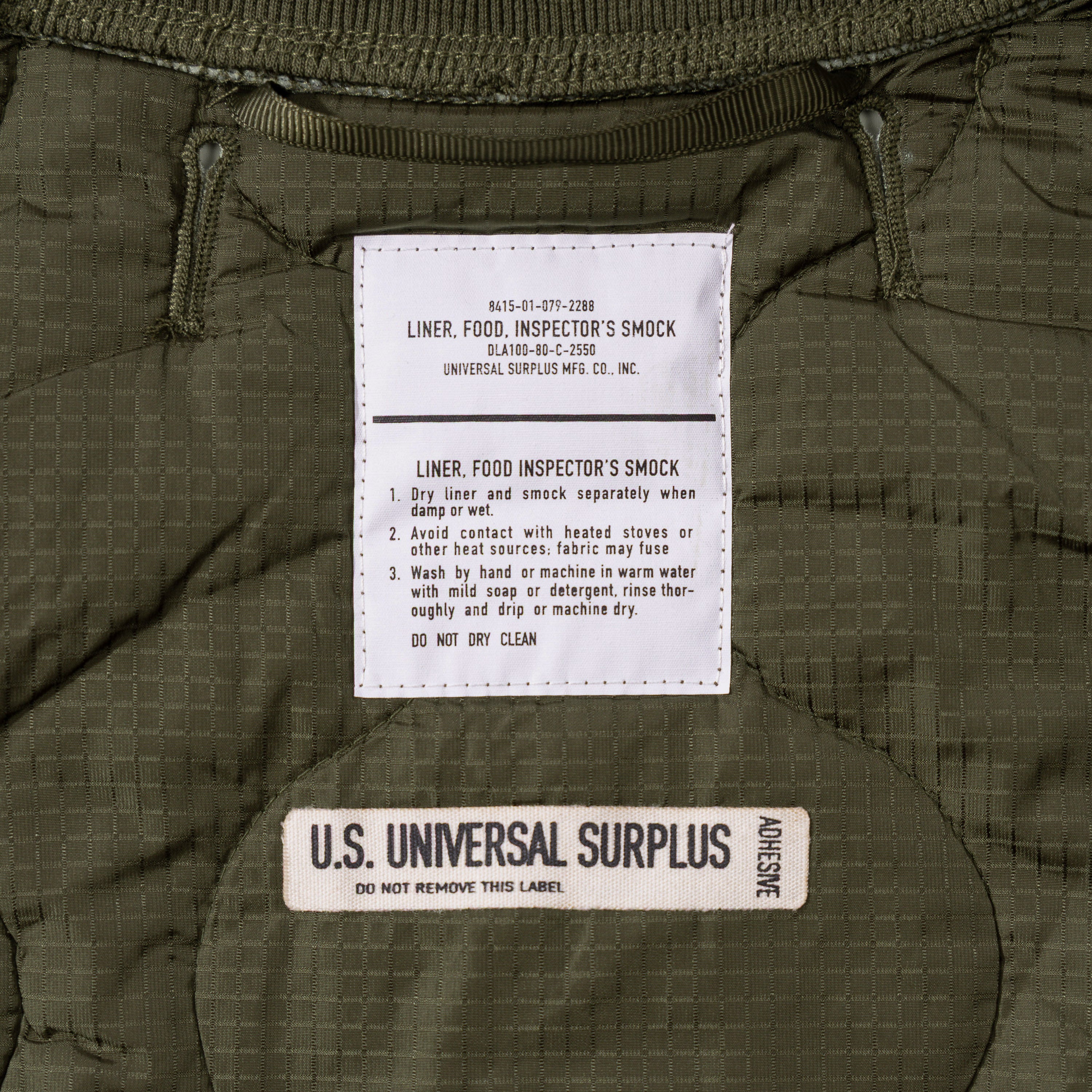 Code Inspector Jacket UNIVERSAL FOOD INSPECTOR LINER JACKET - OLIVE GREEN — Universal Surplus