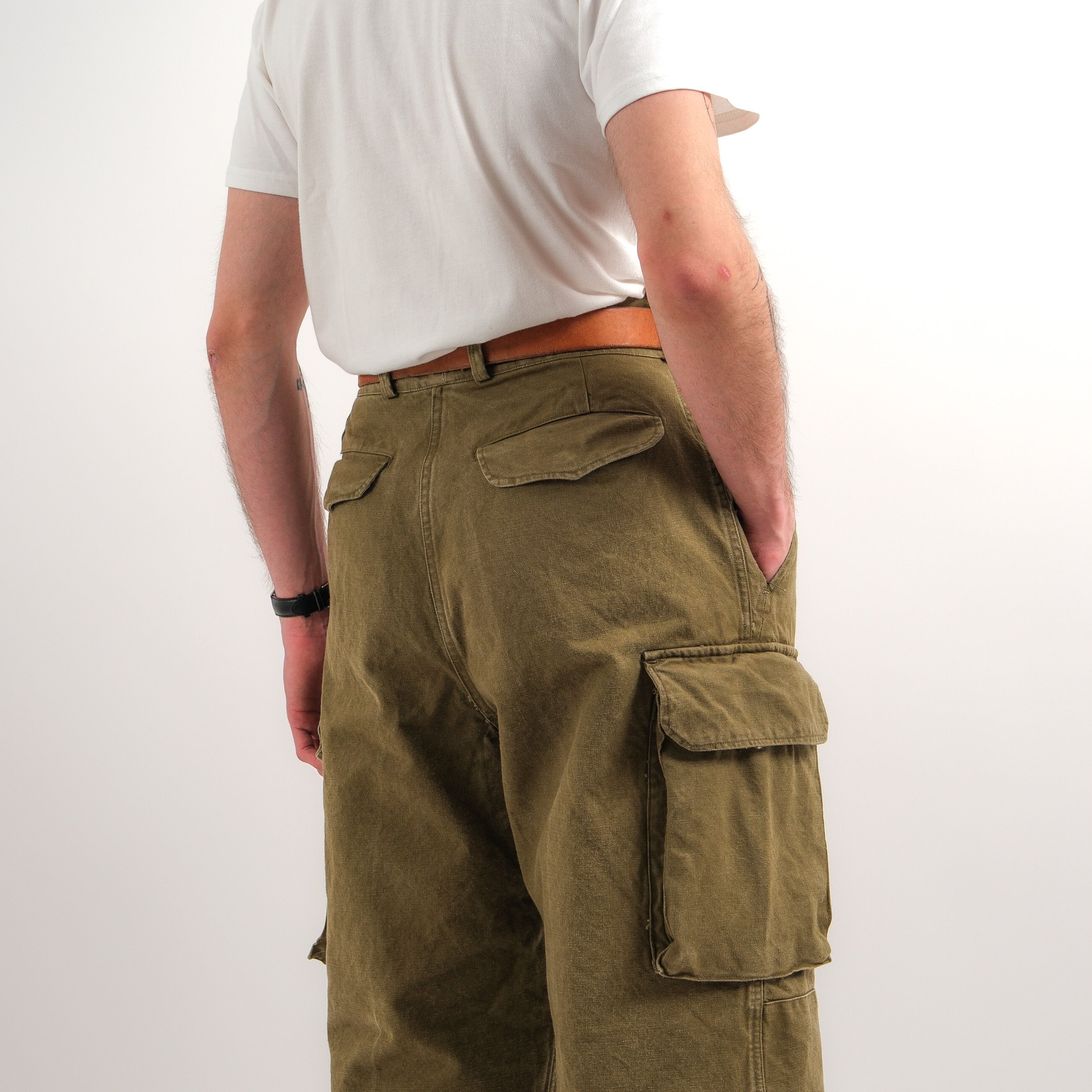 used canvas m47 french pants