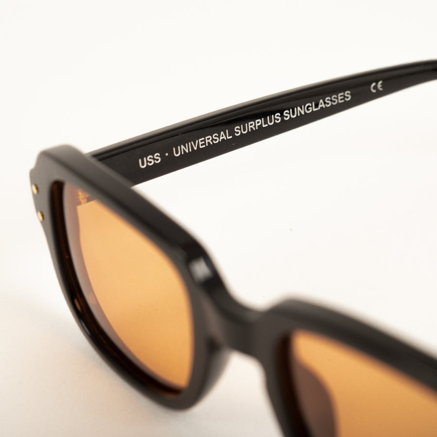 UNIVERSAL BLACK ARMY SUNGLASSES - ORANGE