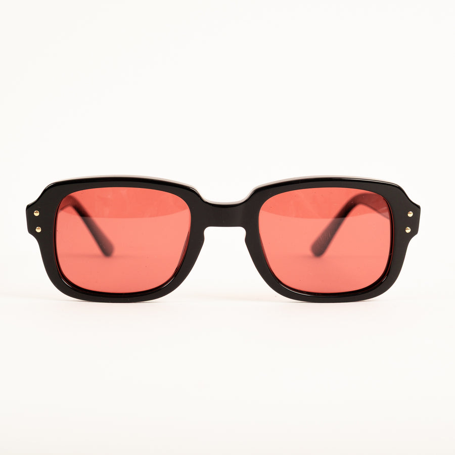UNIVERSAL BLACK ARMY SUNGLASSES - RED