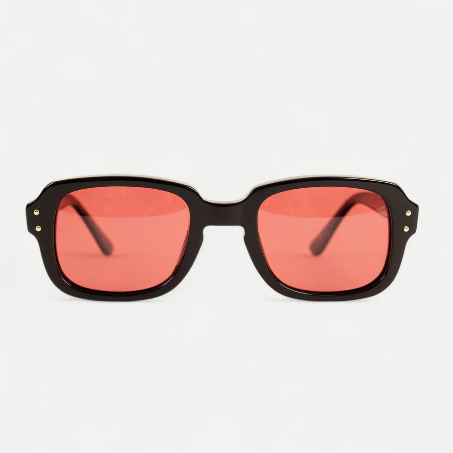 USS ARMY VIETNAM BLACK SUNGLASSES - RED