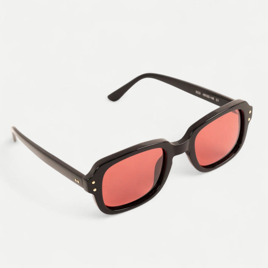 USS ARMY VIETNAM BLACK SUNGLASSES - RED