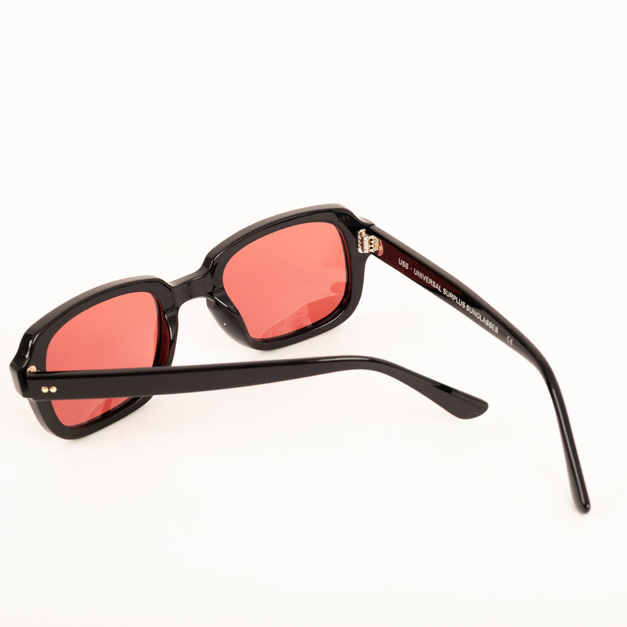 UNIVERSAL BLACK ARMY SUNGLASSES - RED