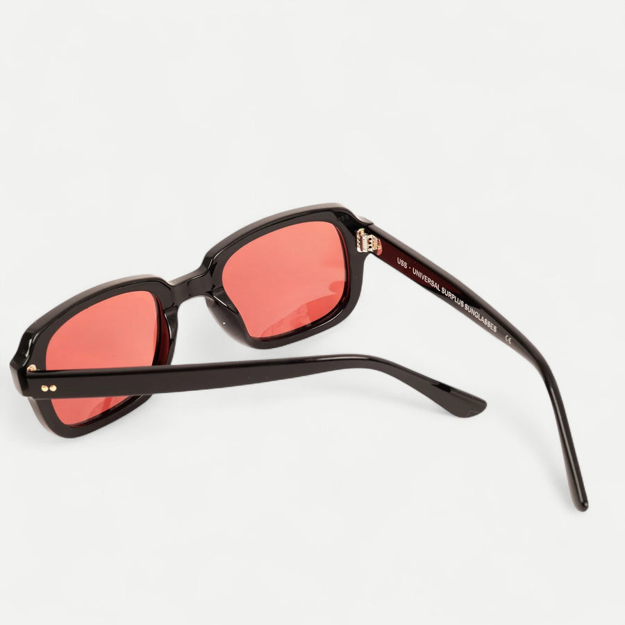 USS ARMY VIETNAM BLACK SUNGLASSES - RED