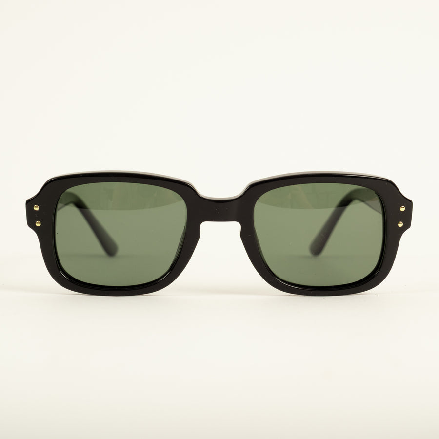 UNIVERSAL BLACK ARMY SUNGLASSES - GREEN