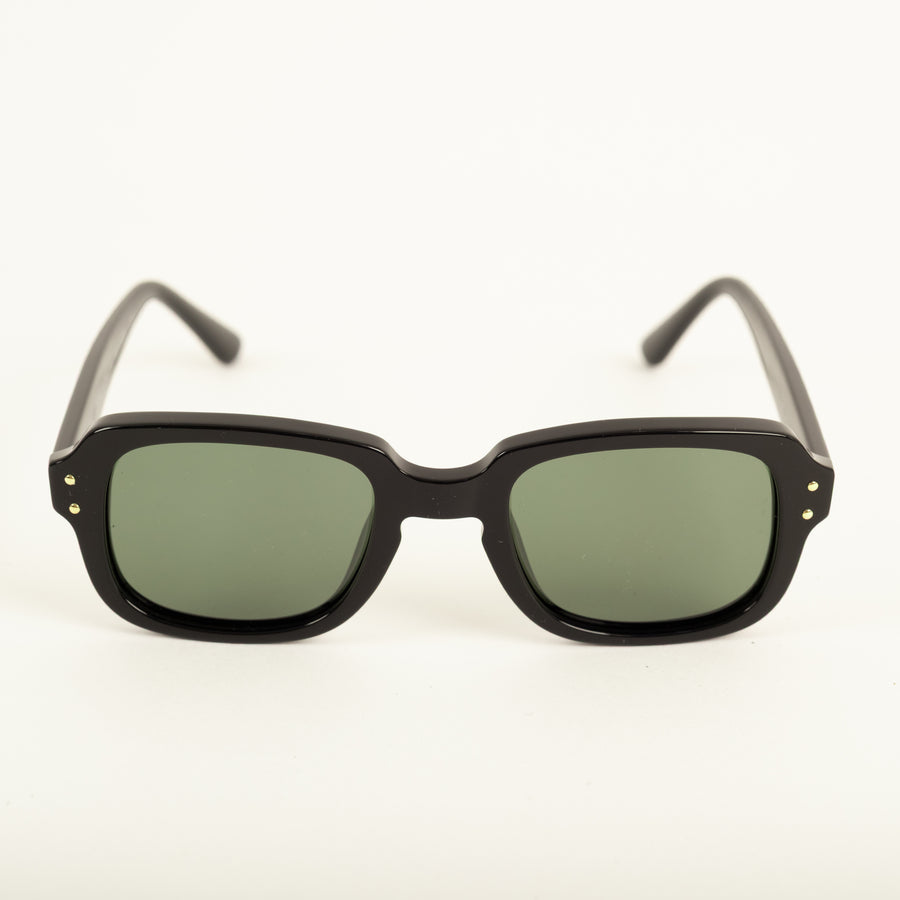 UNIVERSAL BLACK ARMY SUNGLASSES - GREEN