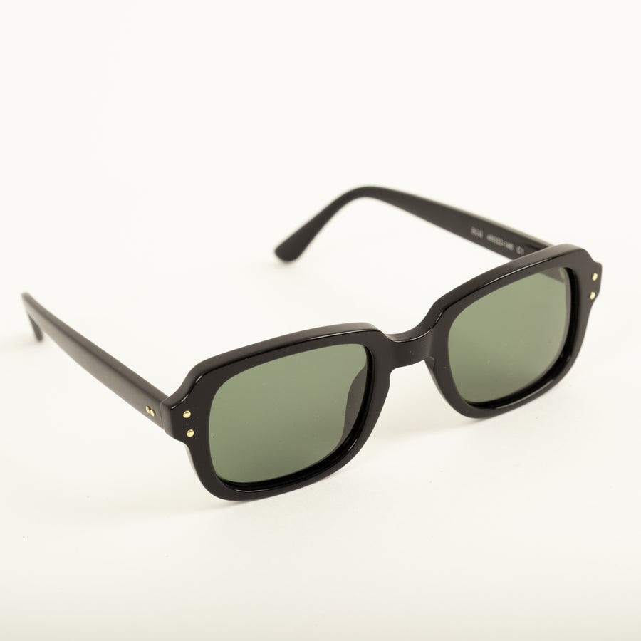 UNIVERSAL BLACK ARMY SUNGLASSES - GREEN