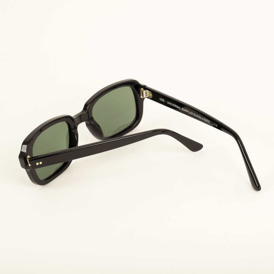 UNIVERSAL BLACK ARMY SUNGLASSES - GREEN