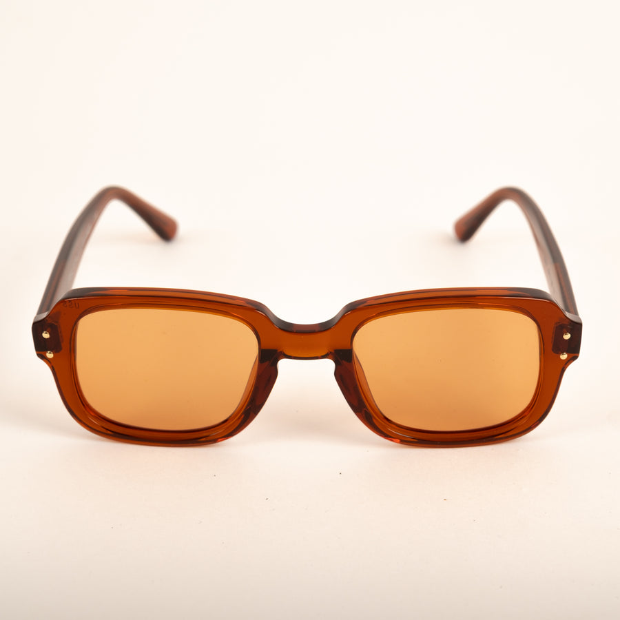 UNIVERSAL BROWN ARMY SUNGLASSES - ORANGE