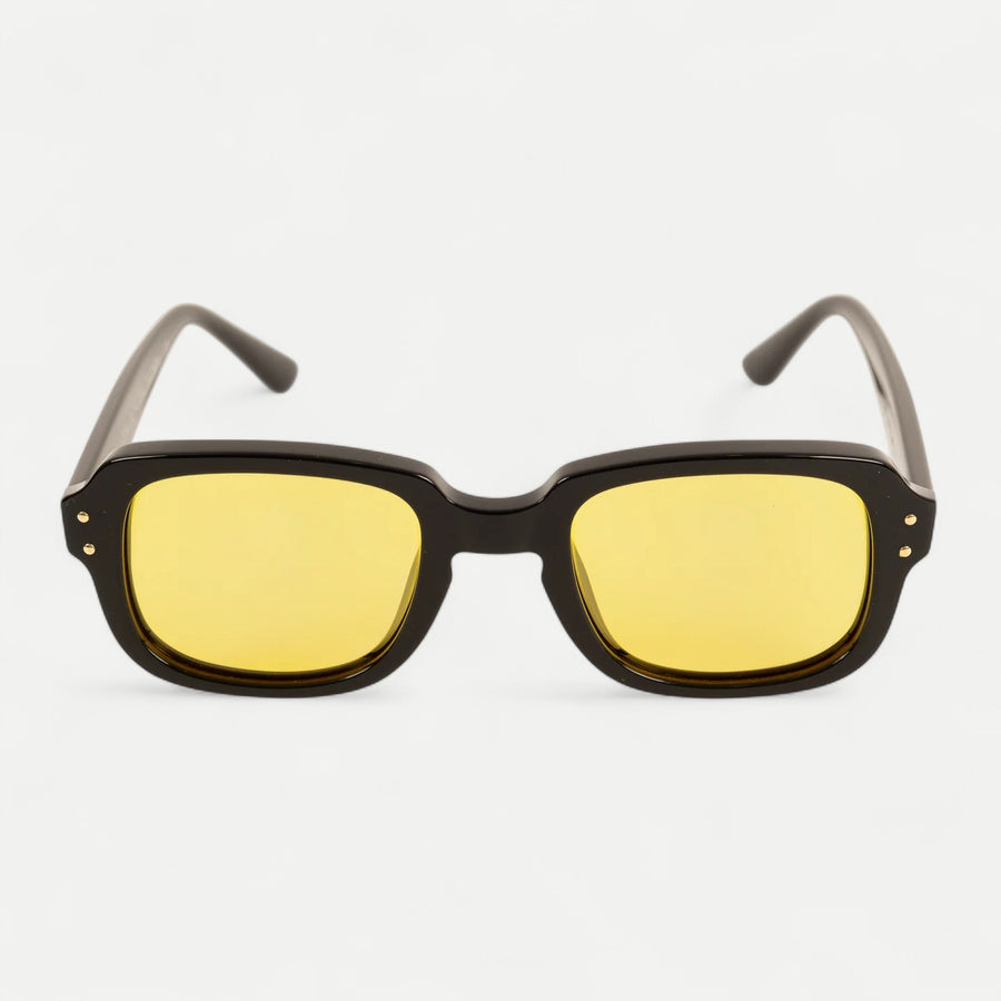 USS ARMY VIETNAM BLACK SUNGLASSES - YELLOW