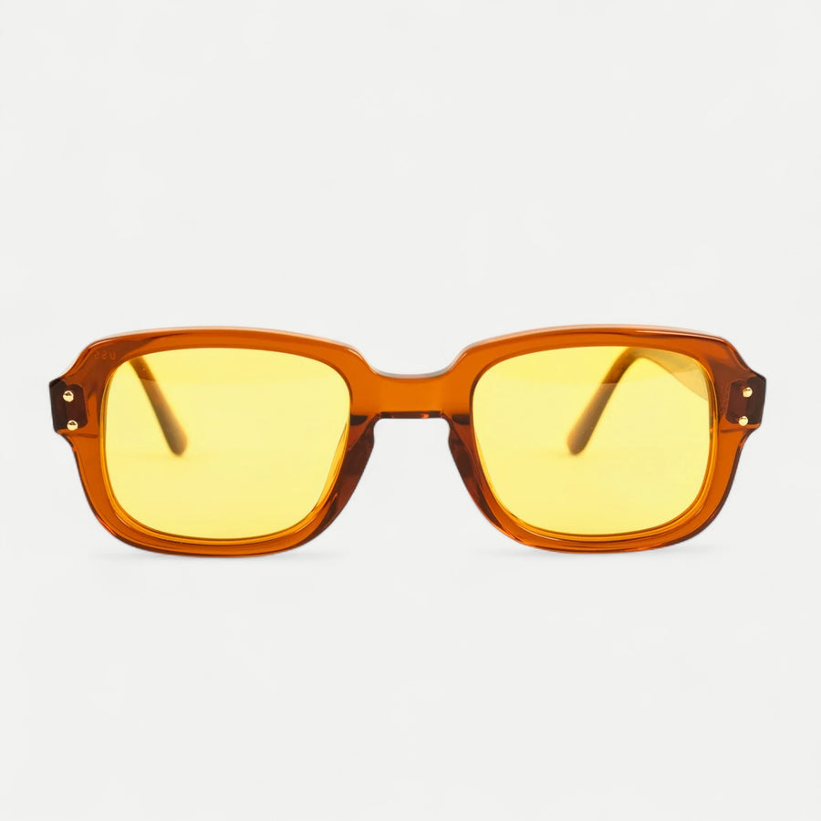USS ARMY VIETNAM BROWN SUNGLASSES - YELLOW