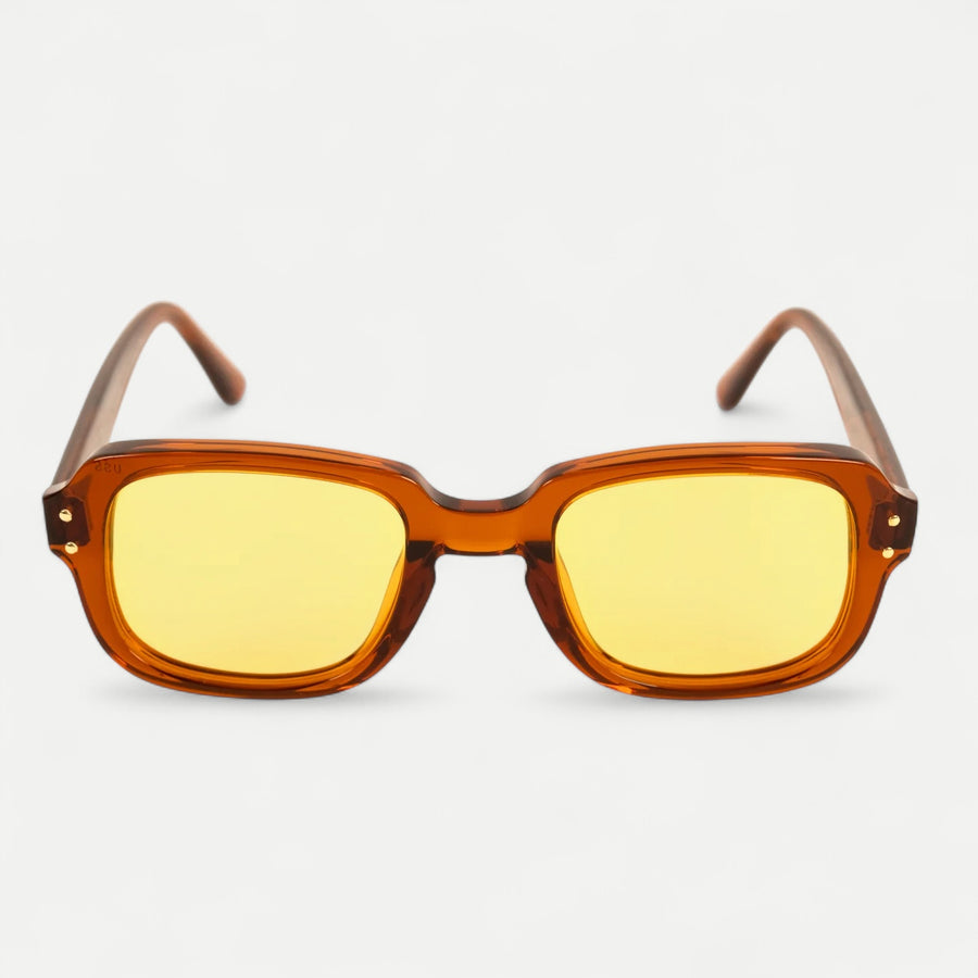 USS ARMY VIETNAM BROWN SUNGLASSES - YELLOW