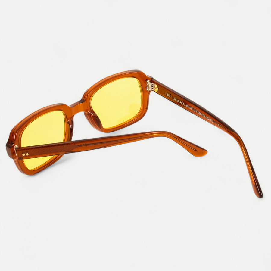 USS ARMY VIETNAM BROWN SUNGLASSES - YELLOW