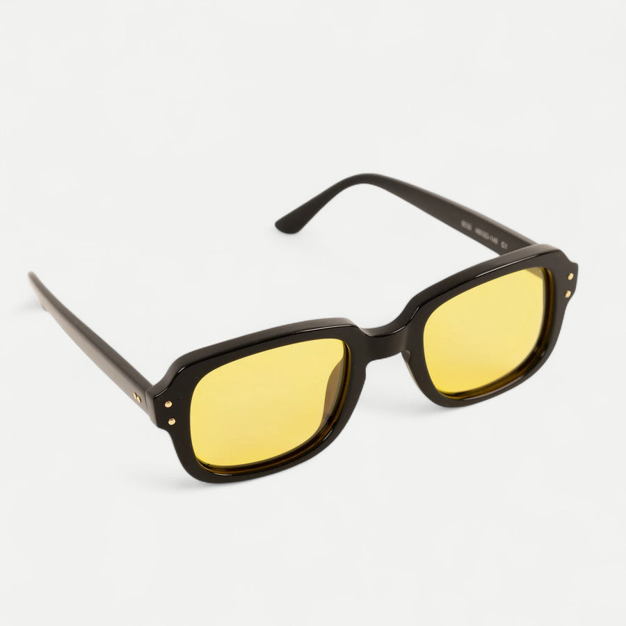 USS ARMY VIETNAM BLACK SUNGLASSES - YELLOW