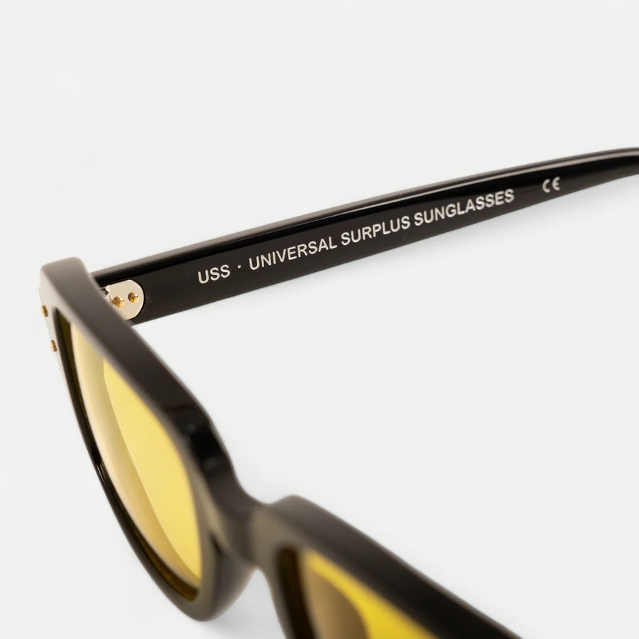 USS ARMY VIETNAM BLACK SUNGLASSES - YELLOW